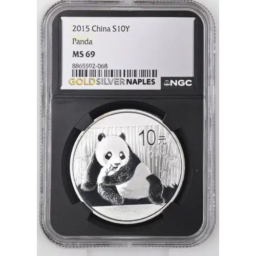 2015 - 1oz Panda Silver Coin - China 10Yn - NGC MS69 (S14-B13)